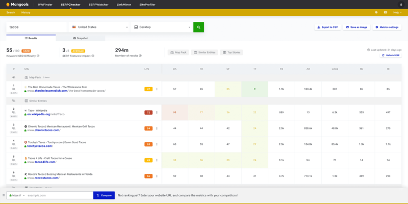 Sử dụng công cụ kiểm tra Serpchecker
